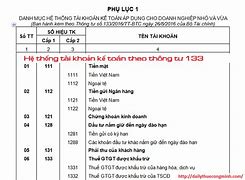 Hệ Thống Tài Khoản Thông Tư 200 Và 133