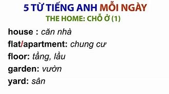 Mỗi Ngày 5 Từ Tiếng Anh