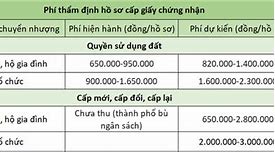 Phí Thẩm Định Hồ Sơ Cấp Giấy Chứng Nhận Quyền Sử Dụng Đất Tphcm